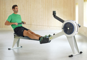 Man on Gray Concept2 Rower