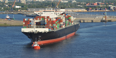 Cargo ship carrying containers