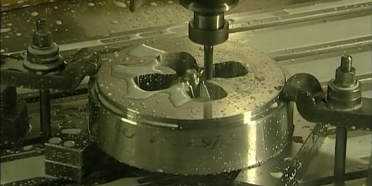 Extrusion die being machined from H13 steel