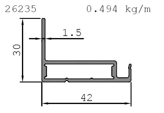 Aluminum Profile for Solar Panels - Shape 1