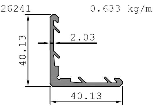 Aluminum Profile for Solar Panels - Shape 3 Aluminum Profile for Solar Panels - Shape 3