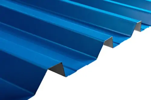 Blue corrugated aluminum roofing sheet