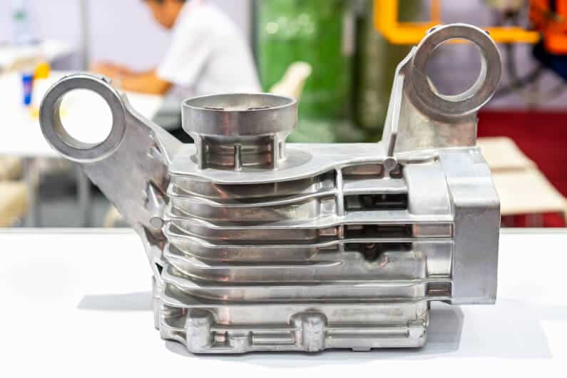 Die cast aluminum engine part
