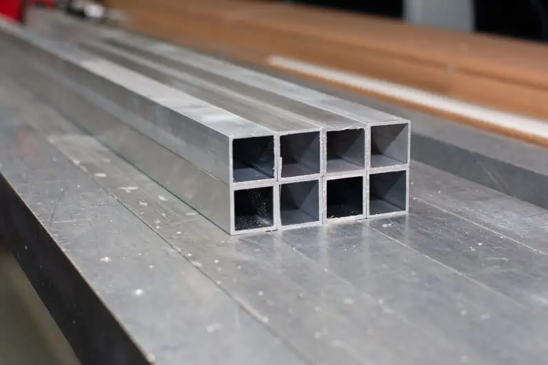 Mill finish aluminum extruded square tubes