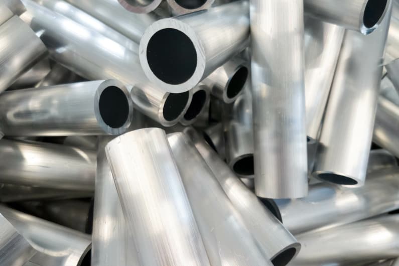 Cut mill finish aluminum tube